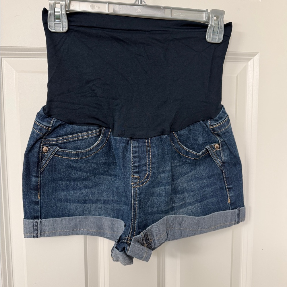 Maternity Denim Cuff Shorts